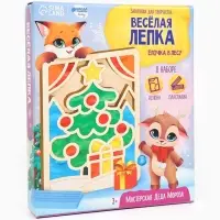 Картина пластилином &laquo;Новый год! Ёлочка в лесу&raquo;, набор для творчества