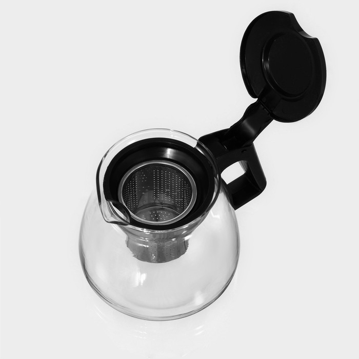 Набор чайный из стекла «Клео», 5 предметов: чайник 900 мл, 4 кружки 150 мл