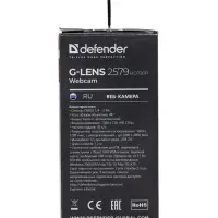 Веб-камера Defender G-lens 2579, 2 Мп, 1280&times;720, USB, jack 3.5, микрофон, 1.2 м, чёрная