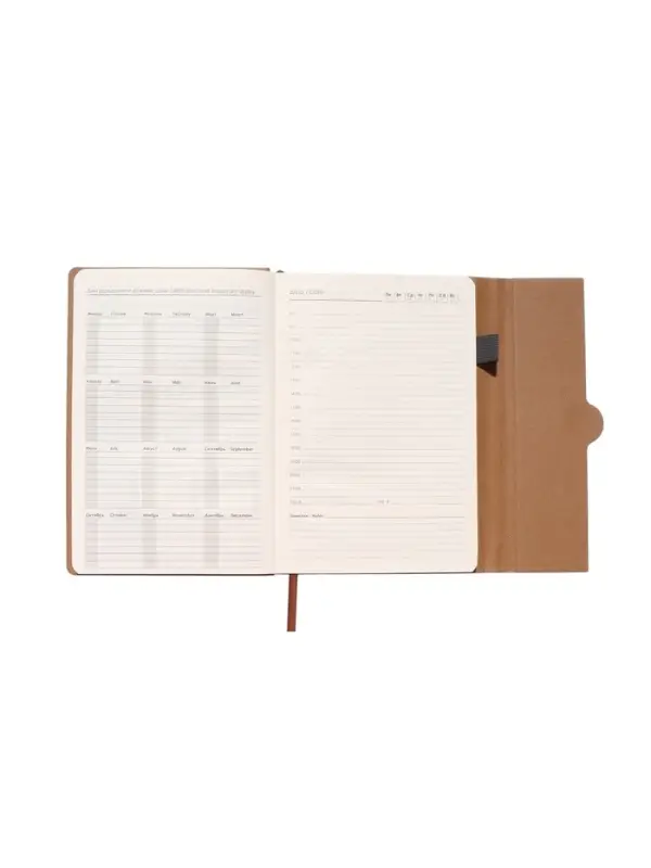 Ежедневник недатированный формат А5, с клапаном, 96л, линия, пвх, Серый Ежедневник недатированный формат А5, с клапаном, 96л, линия, пвх, Серый