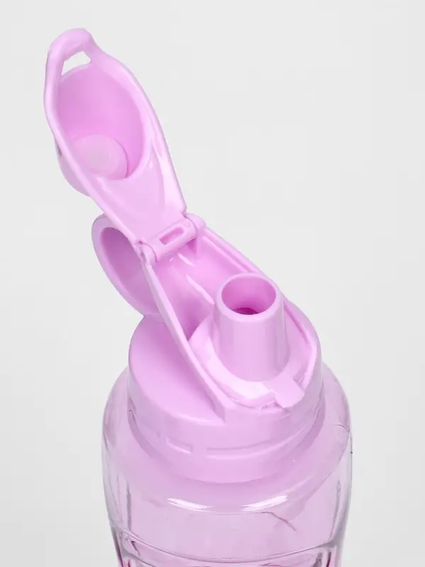 Бутылка для воды &laquo;Баунаталь&raquo;, 600 мл, 23&times;8 см, спортивная, прозрачная, розовая