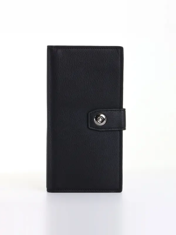 Портмоне мужское, на магните, чёрное