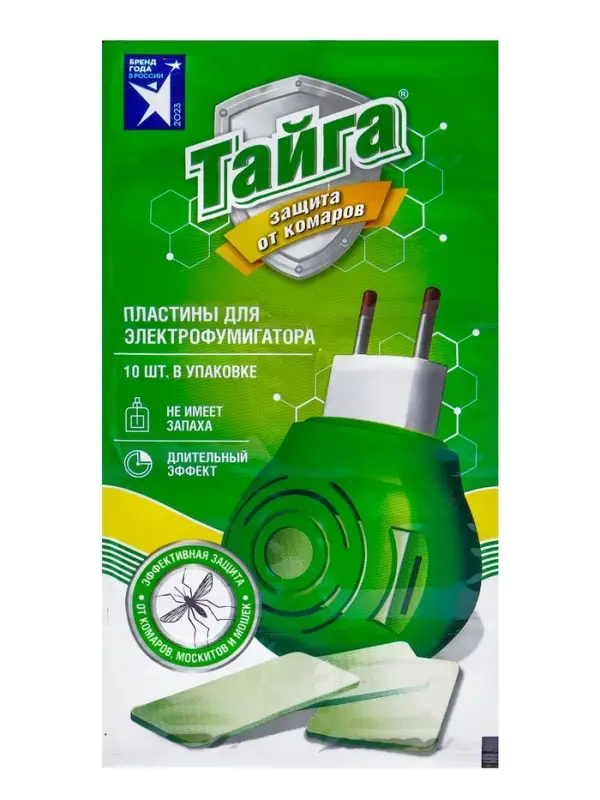 Пластины от комаров Тайга Family, инсектицидные, 10 шт Пластины от комаров Тайга Family, инсектицидные, 10 шт