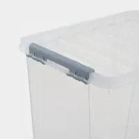 Контейнер для хранения с крышкой, 25 л, 41&times;29.5&times;31.2 см, пластик, прозрачный