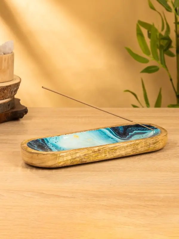 Подставка под благовония Подставка под благовония "Лазурь" 28х10х3 см, манговое дерево