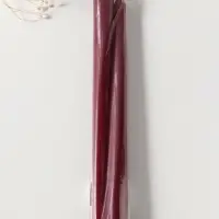 Набор свечей античных 25 см, 2 шт., 58 г, 7 ч, бордовый