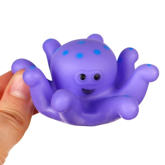 Набор резиновых игрушек для ванны «Морской мир», с пищалкой, 8 шт, Крошка Я Набор резиновых игрушек для ванны «Морской мир», с пищалкой, 8 шт, Крошка Я