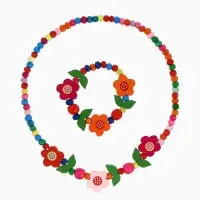 Набор детских украшений Выбражулька &laquo;Цветочное настроение&raquo;, 2 предмета: бусы, браслет d=6 см МИКС