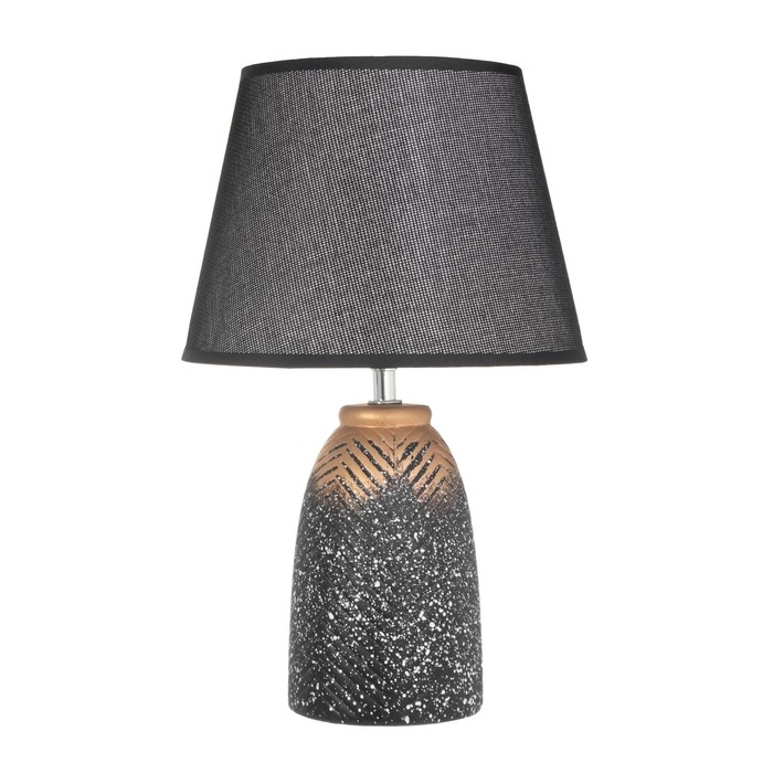 Лампа настольная Лампа настольная "Киу" 1х40Вт Е14 черный/золото 22х22х34см