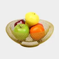 Ваза для фруктов &laquo;Сплетение&raquo;, 25&times;25&times;10, жесть, цвет бронза