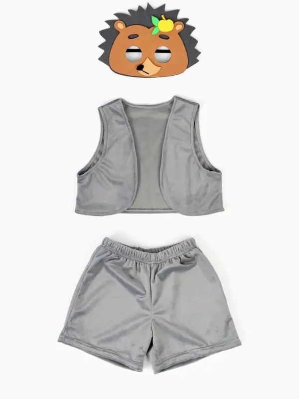 Карнавальный костюм "Ёжик", жилет, шорты, маска фетр, рост 92-116  см