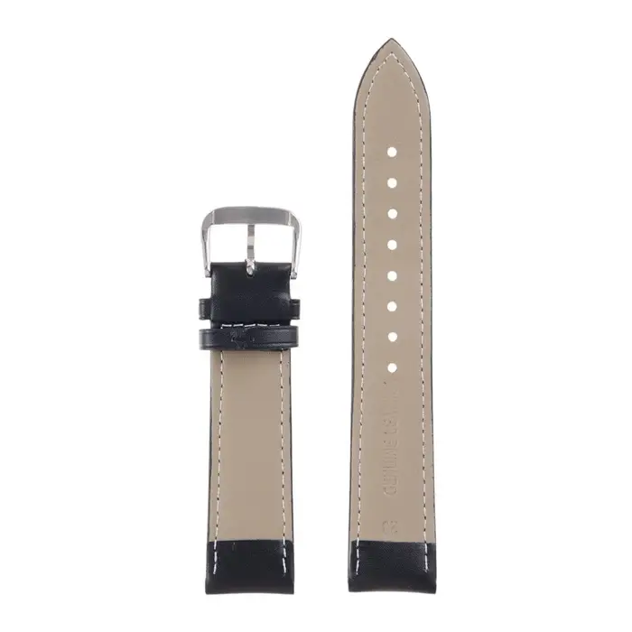 Ремешок для часов &laquo;Соломон&raquo;, 20 мм, натуральная кожа, длина 20 см, чёрный