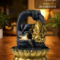 Фонтан настольный с подсветкой &laquo;Ганеша в скалах с водопадом&raquo;, от сети, 20.5&times;20.5&times;27.5 см