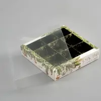 Коробка под 9 конфет с ячейками &laquo;Счастья в Новом году!&raquo;, 14.5&times;14.5&times;3 см