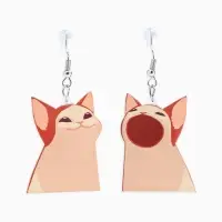 Серьги акриловые &laquo;Коты&raquo;, забавные, бежево-коричневые