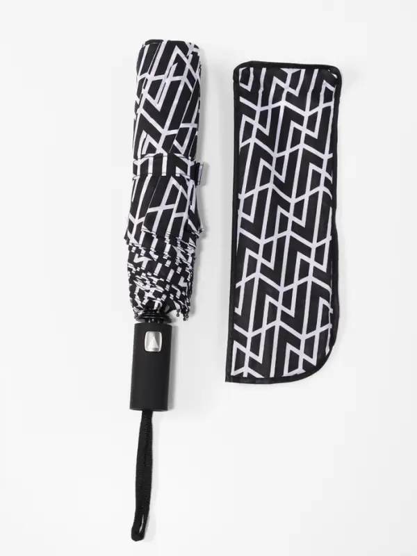 Зонт полуавтоматический &laquo;Узоры&raquo;, эпонж, 3 сложения, 8 спиц, R=49/55 см, d=98 см, МИКС