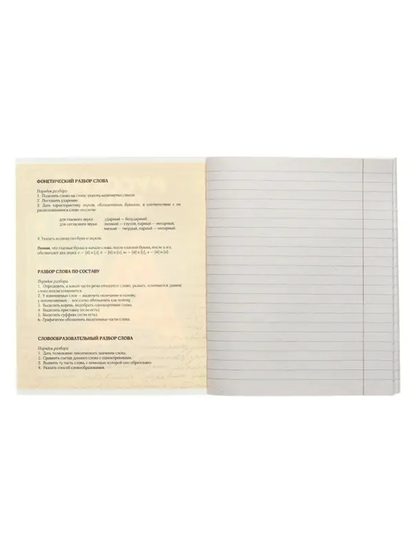 Тетрадь предметная 48 листов в линейку Calligrata «3D. Русский язык», серые листы Тетрадь предметная 48 листов в линейку Calligrata «3D. Русский язык», серые листы