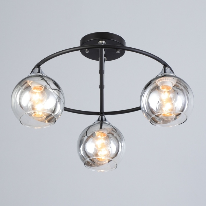 Люстра Люстра "Капель" 3х60Вт Е27 Чёрный 49х49х25,5см