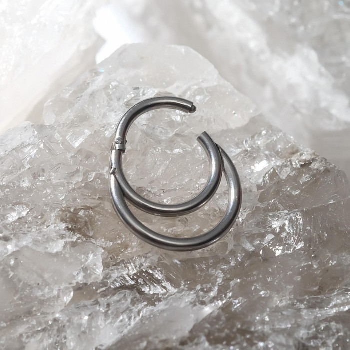 Пирсинг в нос (кликер) «Дуги», d=8 мм, цвет серебро Пирсинг в нос (кликер) «Дуги», d=8 мм, цвет серебро