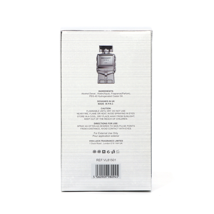 Туалетная вода мужская Brilliant Idea Silver, 100 мл Туалетная вода мужская Brilliant Idea Silver, 100 мл