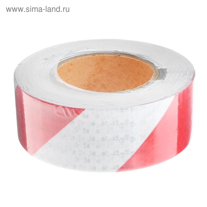 Светоотражающая лента, самоклеящаяся, бело-красная, 5 см х 25 м Светоотражающая лента, самоклеящаяся, бело-красная, 5 см х 25 м