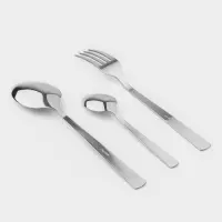 Набор столовый &laquo;Аппетит&raquo;, 18 предметов, толщина 2 мм, картонная коробка, цвет серебряный