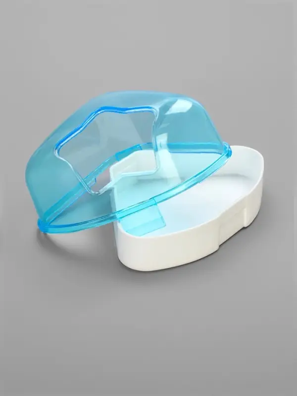 Ванночка для грызунов, 14&times;10.4 см, угловая, с лопаткой, пластик, голубая