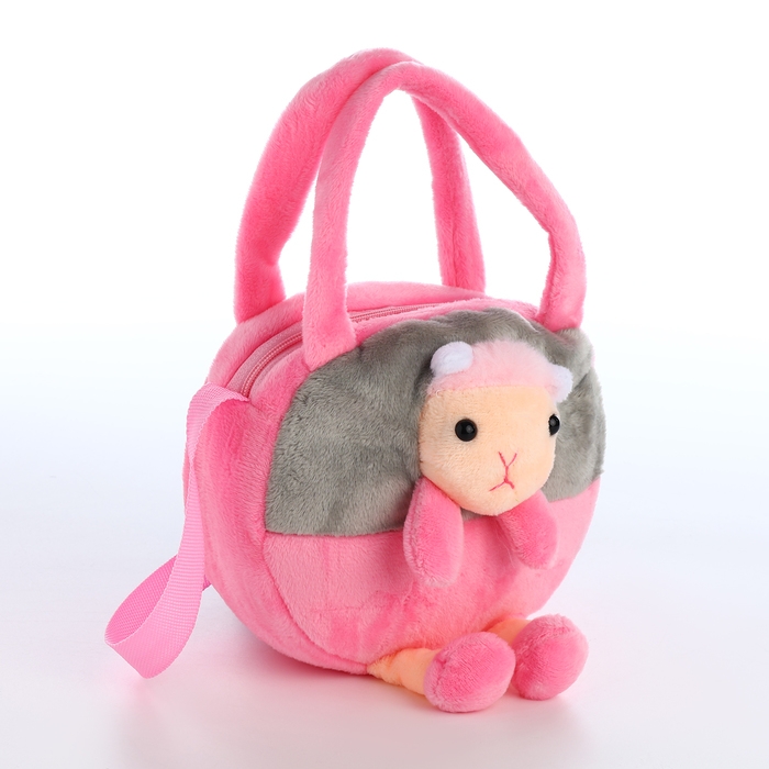 Сумка детская на молнии «Выбражулька», цвет розовый