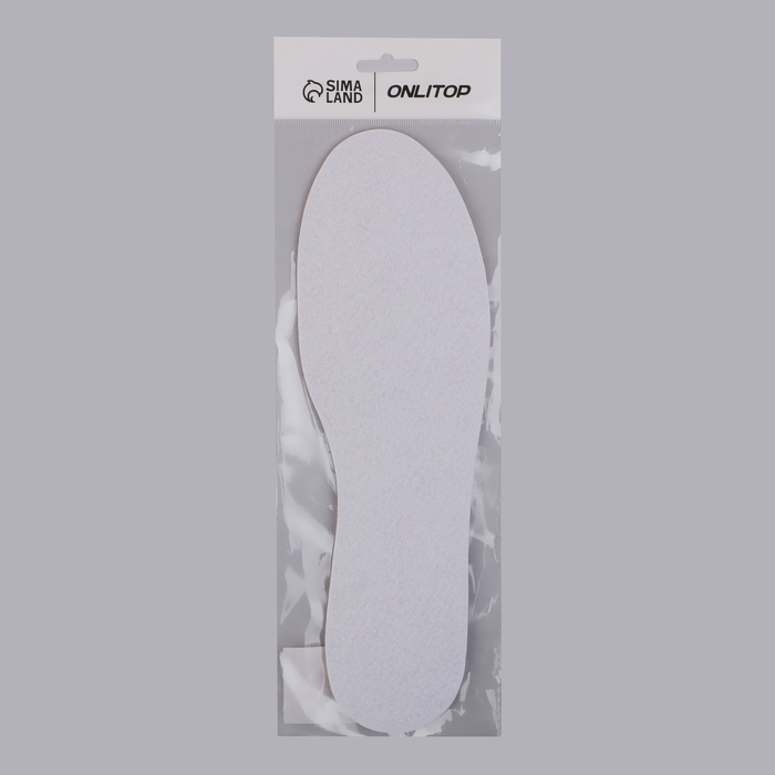 Стельки для обуви, универсальные, р-р RU до 46 (р-р Пр-ля до 46), 29 см, пара, цвет белый Стельки для обуви, универсальные, р-р RU до 46 (р-р Пр-ля до 46), 29 см, пара, цвет белый