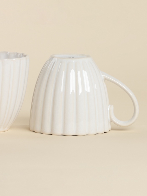 Набор кружек 2 шт  SL Home "Нимфея" 300 мл, цвет теплый белый