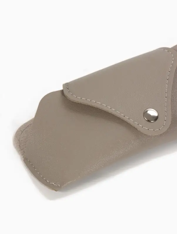 Футляр для очков, на кнопке, 16&times;3&times;6.3 см, серый