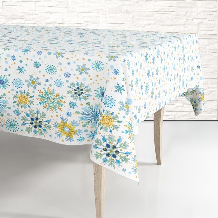 Скатерть &laquo;Снежинки&raquo;, 120 &times; 180 см