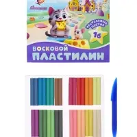 Пластилин мягкий (восковой) &laquo;Фантазия&raquo;, 16 цветов, 240 г