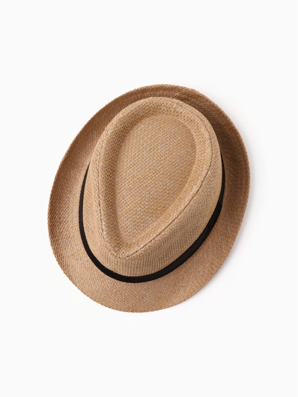 Шляпа мужская MINAKU "Плетеная", размер 58, цвет бежевый