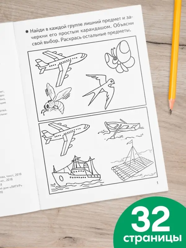 Рабочая тетрадь для детей 4-5 лет &laquo;Развиваем внимание и логическое мышление&raquo;, Бортникова Е.