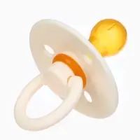 Соски-пустышки, от 0 мес., латекс, классические, в контейнере, набор из 2 шт., персиковый/айвори, M&B