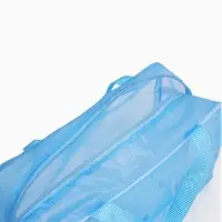 Косметичка-сумка на молнии для бассейна, с ручками, средний размер, голубая