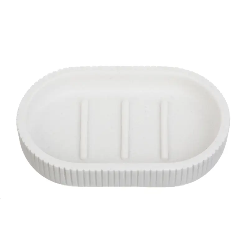 Мыльница тм VETTA Дакота, смола (полирезин), белый, 14x8,7x2,5см