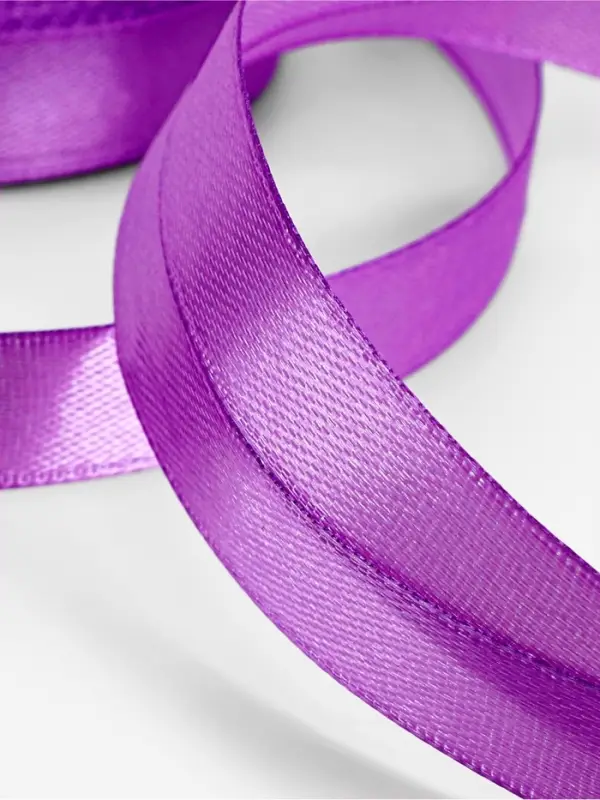 Лента атласная, 12 мм, 23±1 м, фиолетовая №46 Лента атласная, 12 мм, 23±1 м, фиолетовая №46