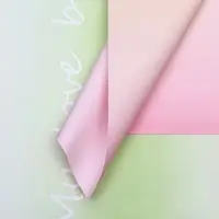 Пленка для цветов матовая, розовый - травянной, «Переход», 58×58 см