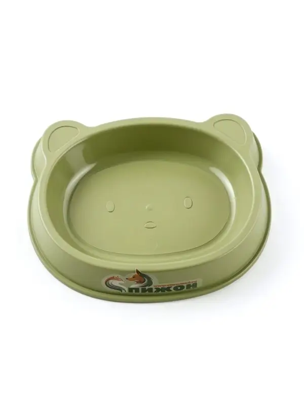 Миска &laquo;Мишка&raquo;, 600 мл, 24 см, фигурная, зелёная