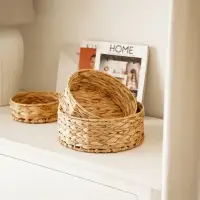 Корзины для хранения SL Home, плетёные, ручной работы, 3 шт.: 21&times;21&times;7 см, 25&times;25&times;10 см, 29&times;29&times;11 см