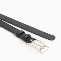 Ремень женский, 110&times;2.7 см, пряжка металл, серебристая, чёрный