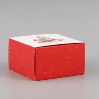 Коробка подарочная складная &laquo;С Новым годом&raquo;, 14&times;14&times;8 см