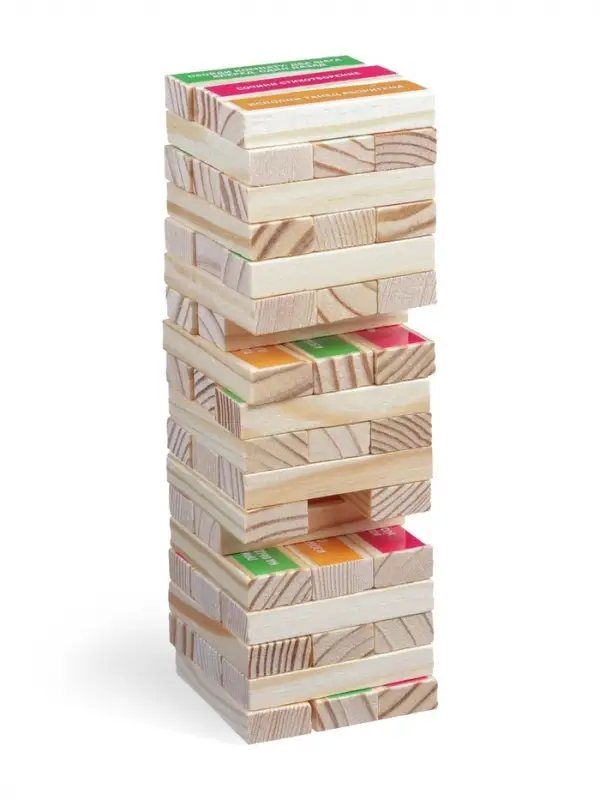 Дженга падающая башня &laquo;Джемба&raquo; с фантами, 54 бруска, 5+