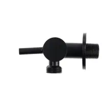 Кран двойной ZEIN engr, 1/2" &times; 1/2", два вентиля, кран-букса керамика, нерж. сталь, черный