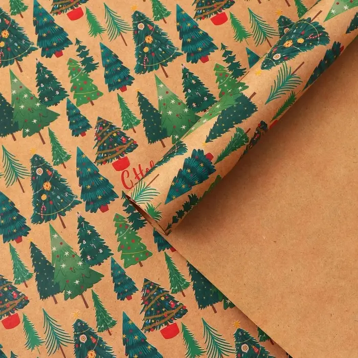 Бумага упаковочная крафтовая &laquo;Исполнения желаний&raquo;, 50 х 70 см