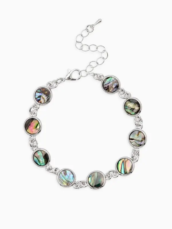 Браслет цепочка &laquo;Галиотис. Круг&raquo;, L=17 см, + удлинитель 5 см, цвет серебро, разноцветный