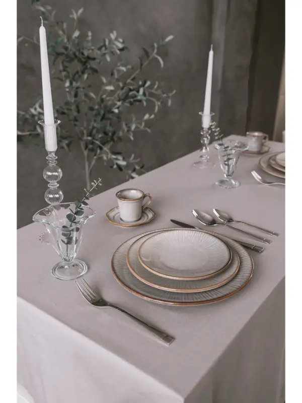 Тарелка Magistro Astral, d=21.6 см, фарфор, серая