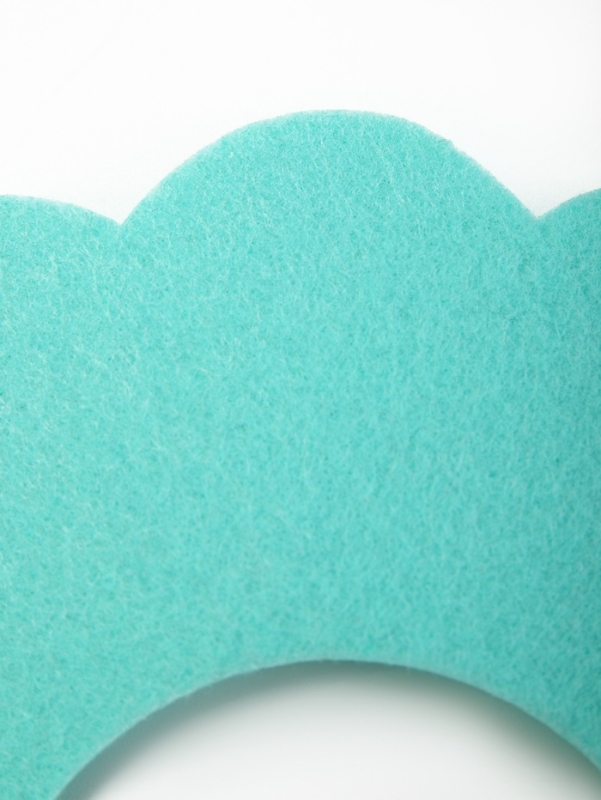 Ветеринарный воротник из фетра  Ветеринарный воротник из фетра "Ромашка", размер XS, бирюзовый